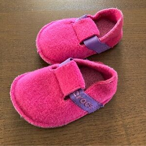 Warm and Cozy Pink and Purple Baby Slippers